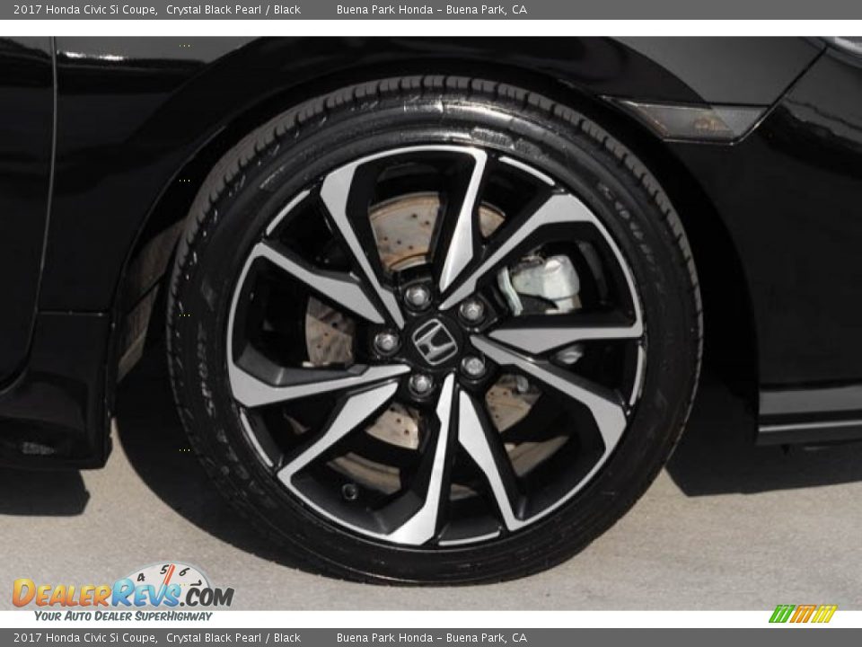 2017 Honda Civic Si Coupe Crystal Black Pearl / Black Photo #35