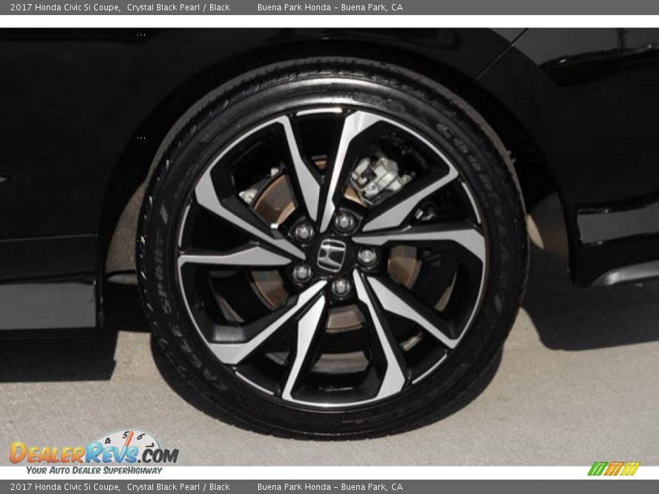 2017 Honda Civic Si Coupe Crystal Black Pearl / Black Photo #36