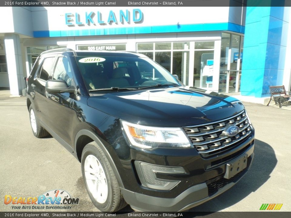 2016 Ford Explorer 4WD Shadow Black / Medium Light Camel Photo #3