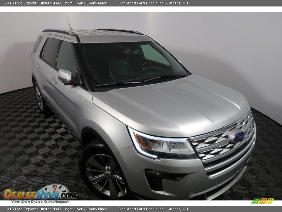 2018 Ford Explorer Limited 4WD Ingot Silver / Ebony Black Photo #2
