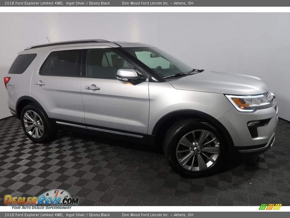 2018 Ford Explorer Limited 4WD Ingot Silver / Ebony Black Photo #6