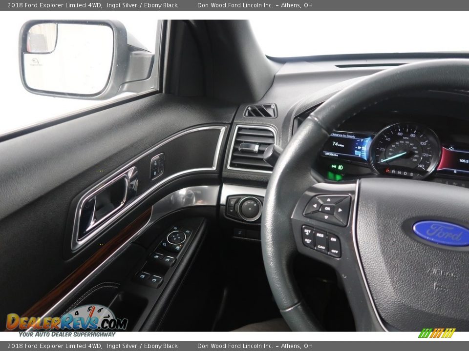 2018 Ford Explorer Limited 4WD Ingot Silver / Ebony Black Photo #21