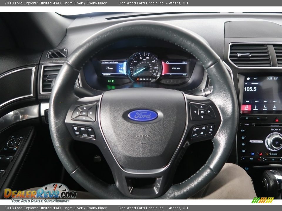 2018 Ford Explorer Limited 4WD Ingot Silver / Ebony Black Photo #22