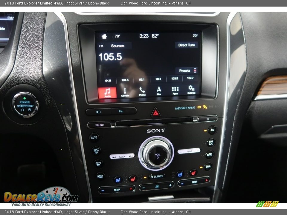 2018 Ford Explorer Limited 4WD Ingot Silver / Ebony Black Photo #26