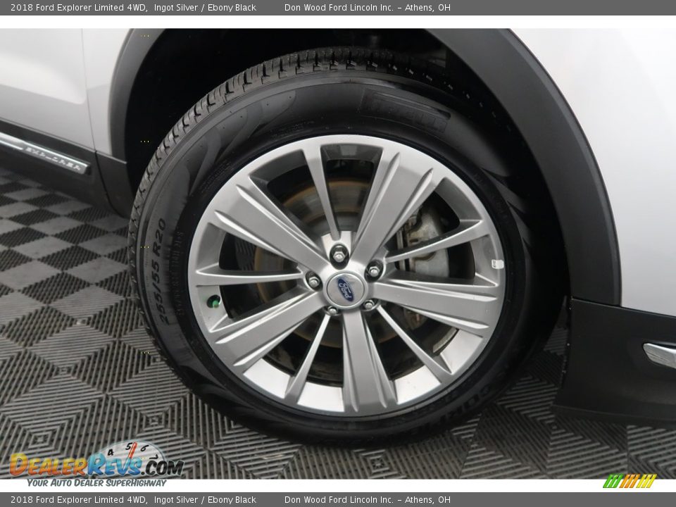 2018 Ford Explorer Limited 4WD Ingot Silver / Ebony Black Photo #30