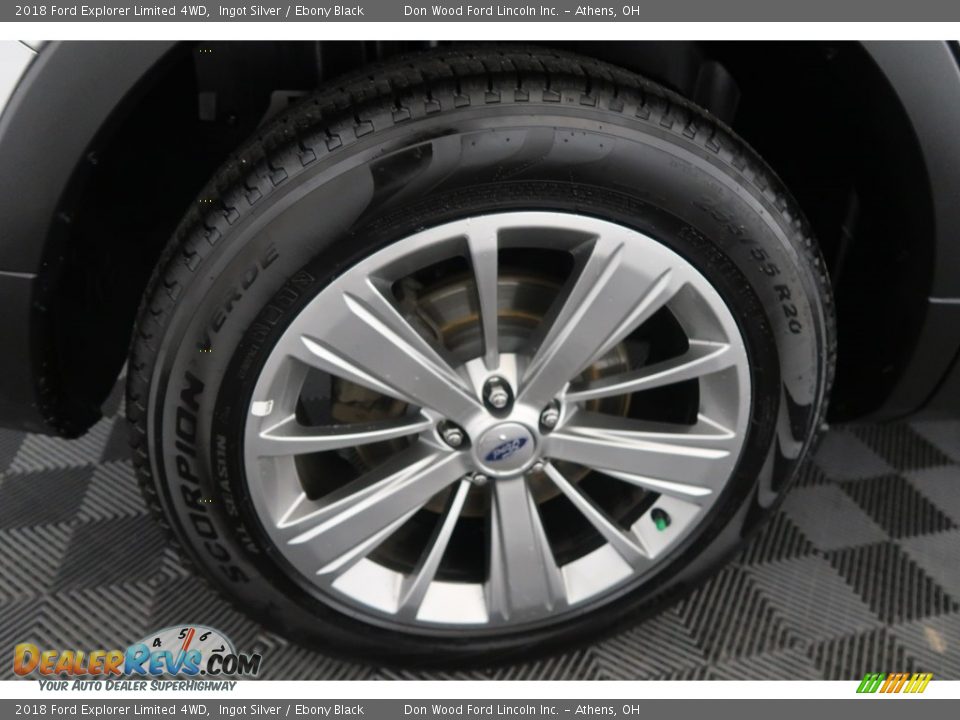 2018 Ford Explorer Limited 4WD Ingot Silver / Ebony Black Photo #31
