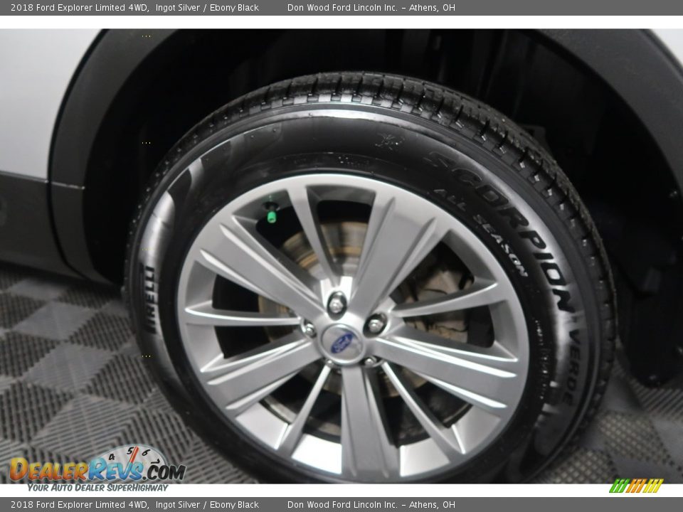 2018 Ford Explorer Limited 4WD Ingot Silver / Ebony Black Photo #32