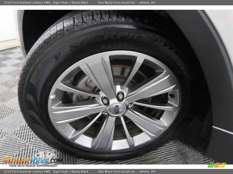 2018 Ford Explorer Limited 4WD Ingot Silver / Ebony Black Photo #33