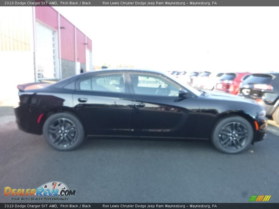 2019 Dodge Charger SXT AWD Pitch Black / Black Photo #3