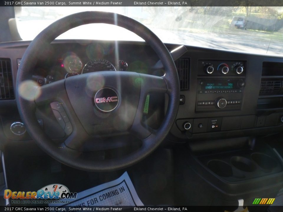 2017 GMC Savana Van 2500 Cargo Summit White / Medium Pewter Photo #20