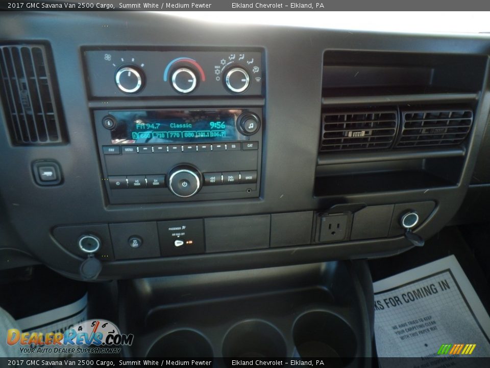 2017 GMC Savana Van 2500 Cargo Summit White / Medium Pewter Photo #25