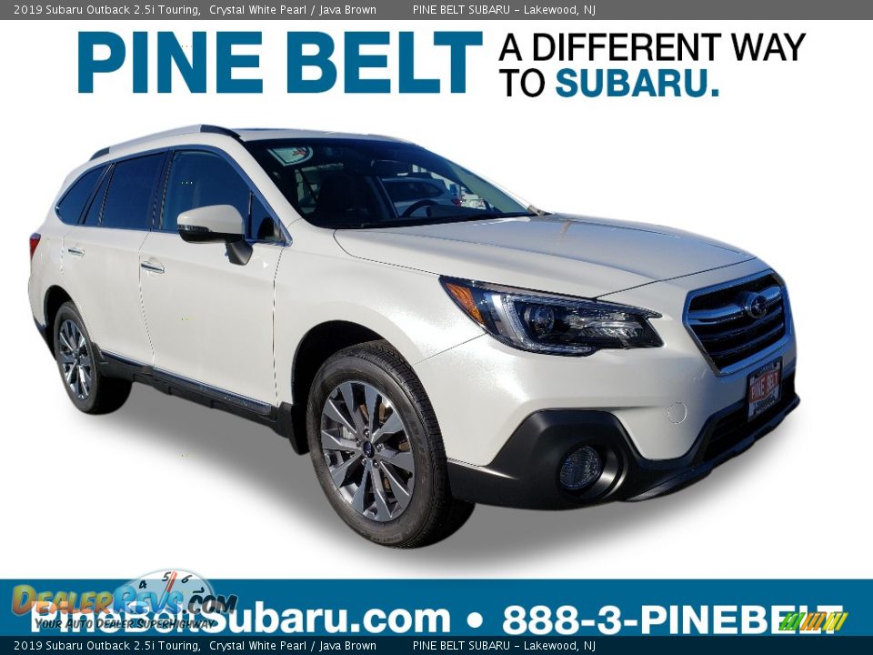 2019 Subaru Outback 2.5i Touring Crystal White Pearl / Java Brown Photo #1