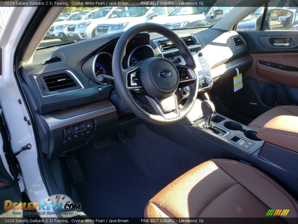 2019 Subaru Outback 2.5i Touring Crystal White Pearl / Java Brown Photo #7