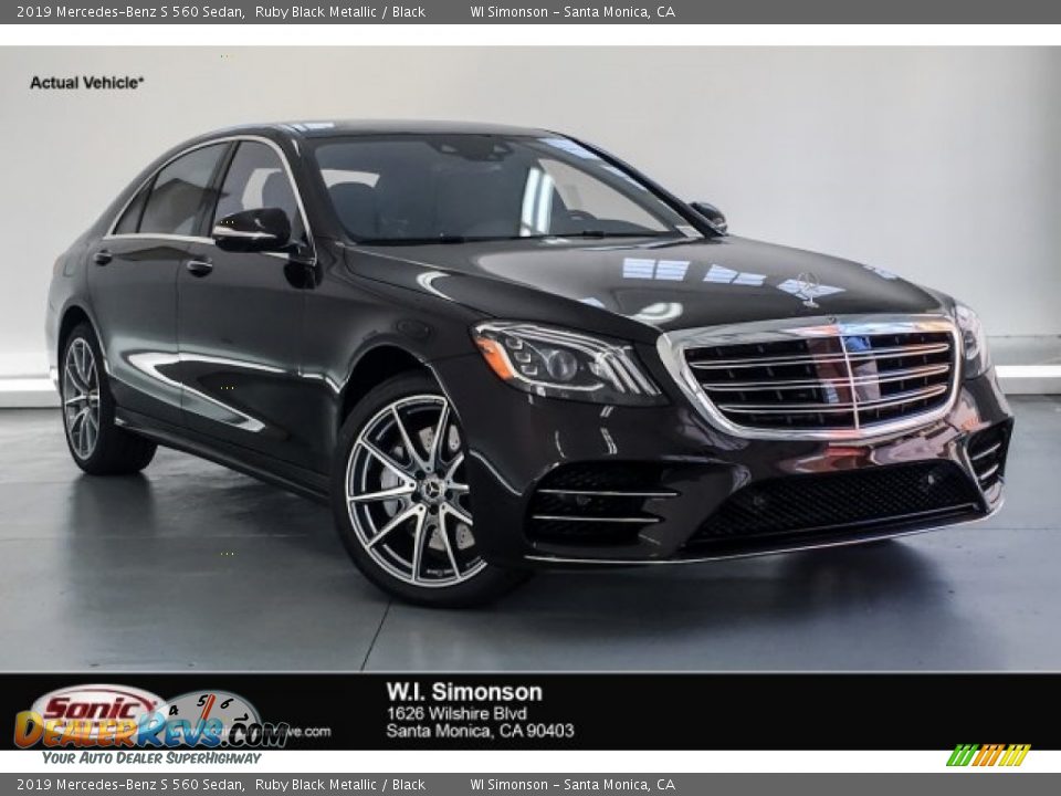 2019 Mercedes-Benz S 560 Sedan Ruby Black Metallic / Black Photo #1