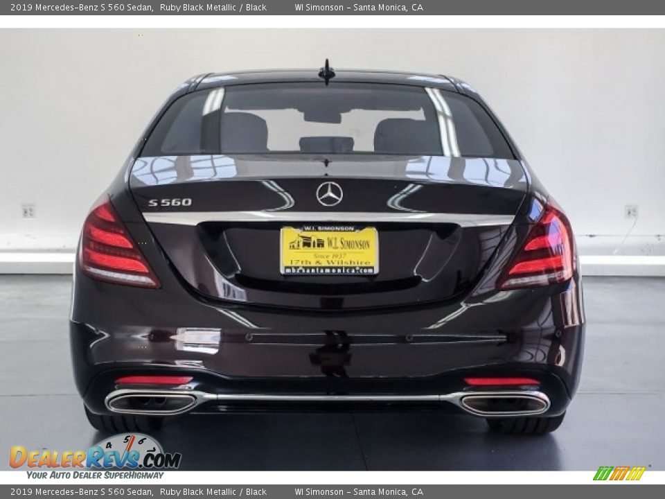 2019 Mercedes-Benz S 560 Sedan Ruby Black Metallic / Black Photo #3