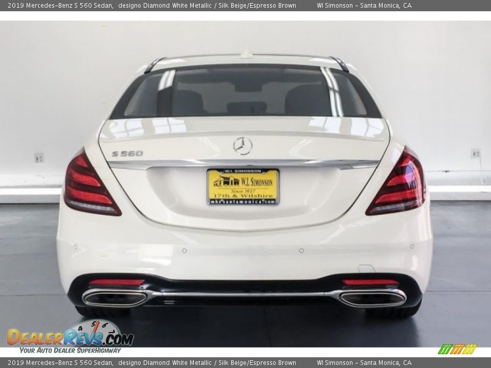 2019 Mercedes-Benz S 560 Sedan designo Diamond White Metallic / Silk Beige/Espresso Brown Photo #3