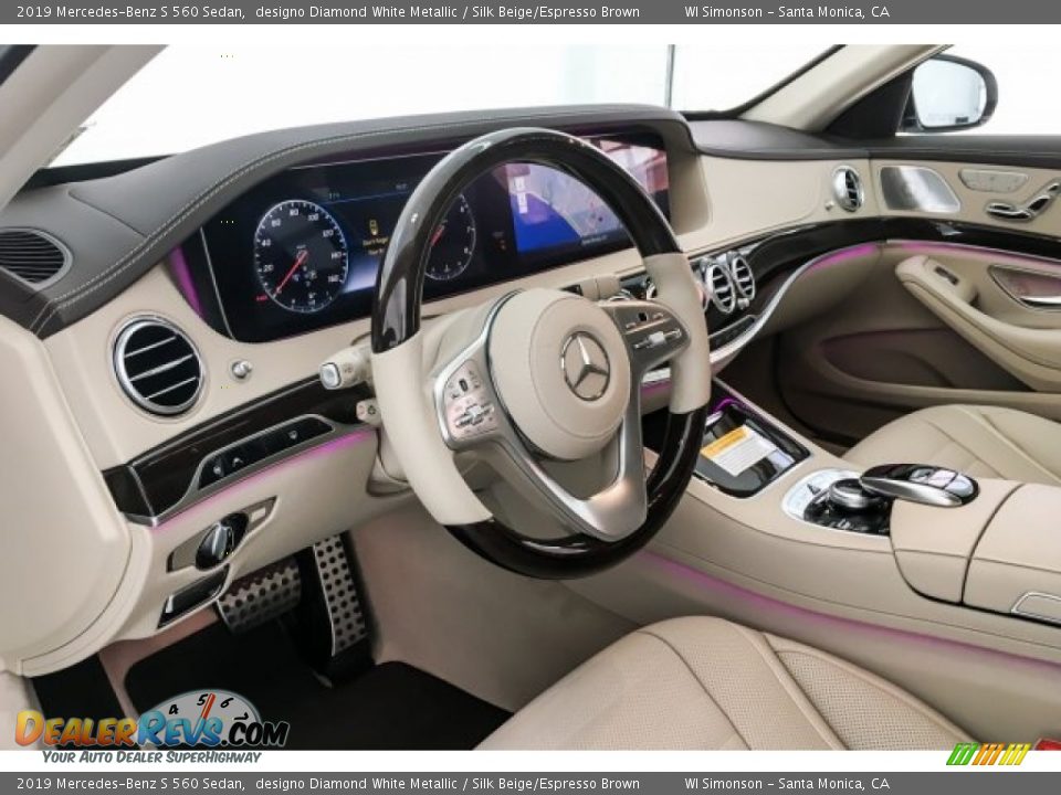 2019 Mercedes-Benz S 560 Sedan designo Diamond White Metallic / Silk Beige/Espresso Brown Photo #4