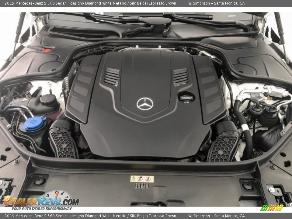 2019 Mercedes-Benz S 560 Sedan designo Diamond White Metallic / Silk Beige/Espresso Brown Photo #8