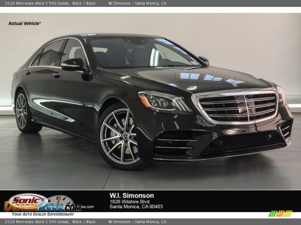 2019 Mercedes-Benz S 560 Sedan Black / Black Photo #1