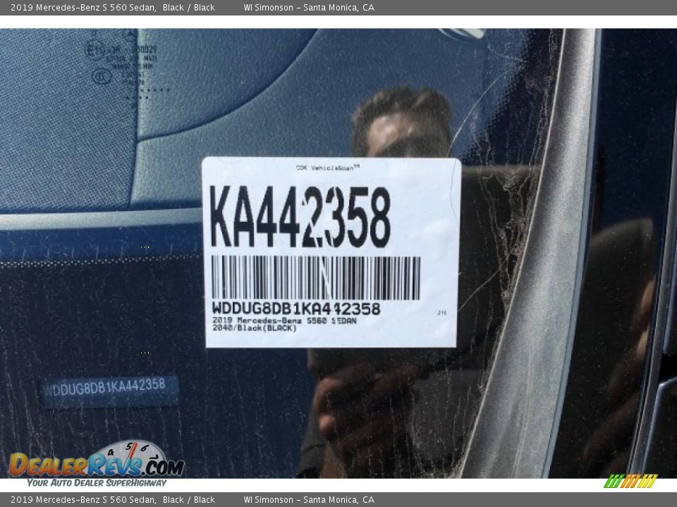 2019 Mercedes-Benz S 560 Sedan Black / Black Photo #11