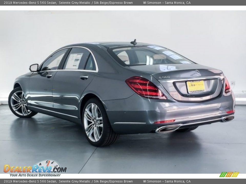 2019 Mercedes-Benz S 560 Sedan Selenite Grey Metallic / Silk Beige/Espresso Brown Photo #2