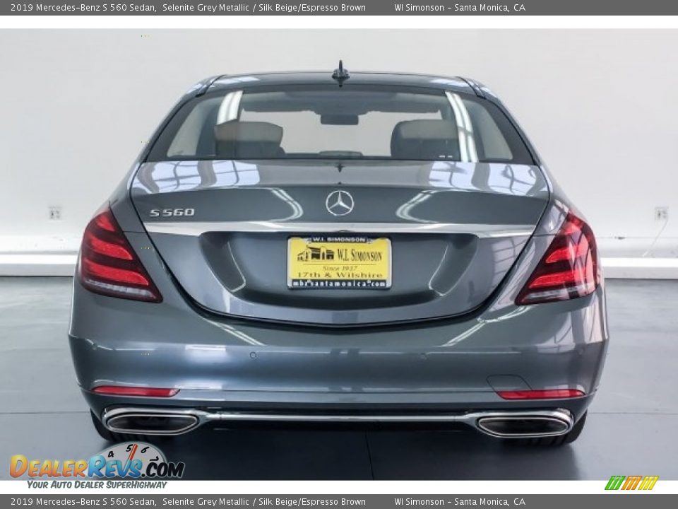 2019 Mercedes-Benz S 560 Sedan Selenite Grey Metallic / Silk Beige/Espresso Brown Photo #3