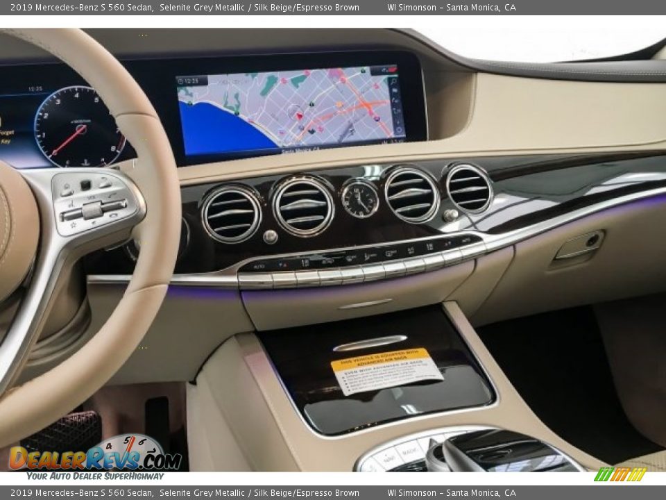 2019 Mercedes-Benz S 560 Sedan Selenite Grey Metallic / Silk Beige/Espresso Brown Photo #6