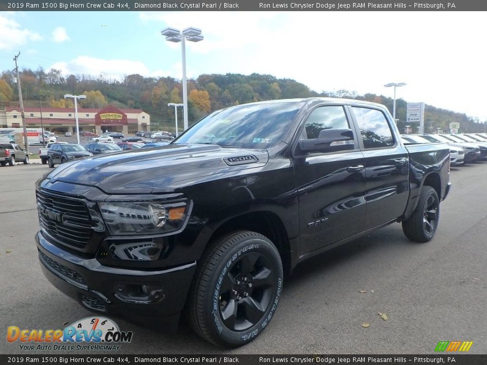 2019 Ram 1500 Big Horn Crew Cab 4x4 Diamond Black Crystal Pearl / Black Photo #1
