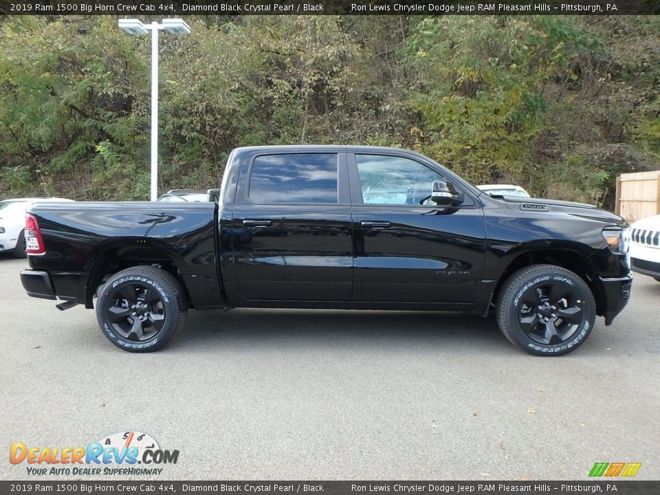 Diamond Black Crystal Pearl 2019 Ram 1500 Big Horn Crew Cab 4x4 Photo #6