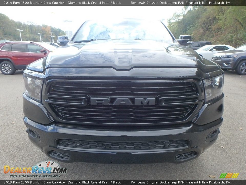 2019 Ram 1500 Big Horn Crew Cab 4x4 Diamond Black Crystal Pearl / Black Photo #8