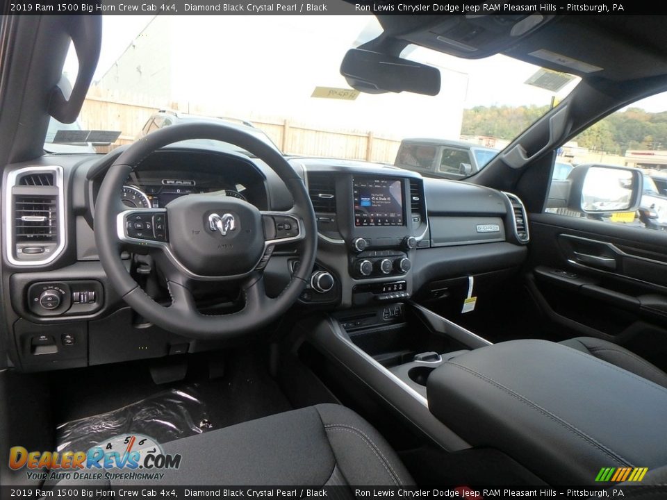 2019 Ram 1500 Big Horn Crew Cab 4x4 Diamond Black Crystal Pearl / Black Photo #12