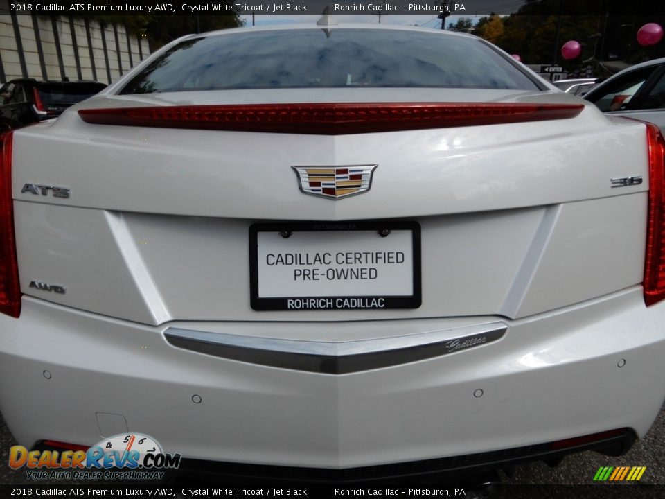 2018 Cadillac ATS Premium Luxury AWD Crystal White Tricoat / Jet Black Photo #13