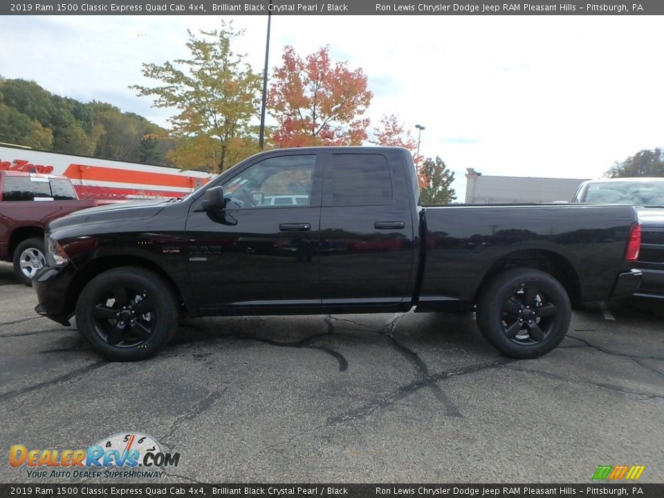 2019 Ram 1500 Classic Express Quad Cab 4x4 Brilliant Black Crystal Pearl / Black Photo #2