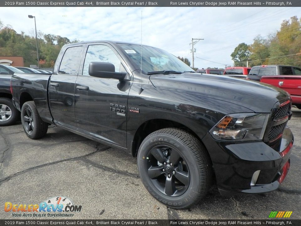 2019 Ram 1500 Classic Express Quad Cab 4x4 Brilliant Black Crystal Pearl / Black Photo #7