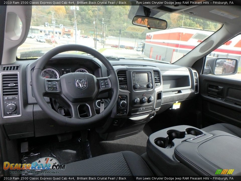 2019 Ram 1500 Classic Express Quad Cab 4x4 Brilliant Black Crystal Pearl / Black Photo #11