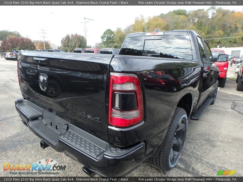 2019 Ram 1500 Big Horn Black Quad Cab 4x4 Diamond Black Crystal Pearl / Black Photo #5
