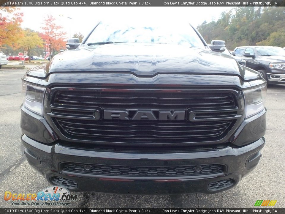 2019 Ram 1500 Big Horn Black Quad Cab 4x4 Diamond Black Crystal Pearl / Black Photo #8