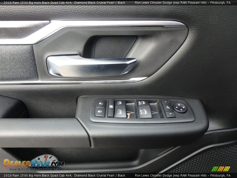 2019 Ram 1500 Big Horn Black Quad Cab 4x4 Diamond Black Crystal Pearl / Black Photo #13
