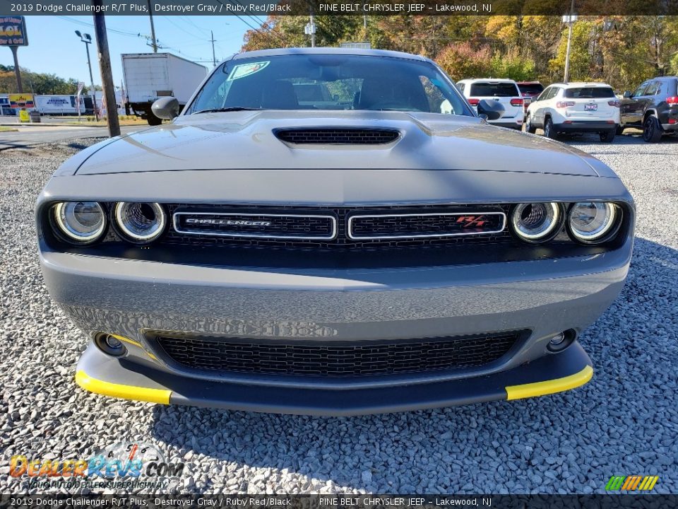 2019 Dodge Challenger R/T Plus Destroyer Gray / Ruby Red/Black Photo #2