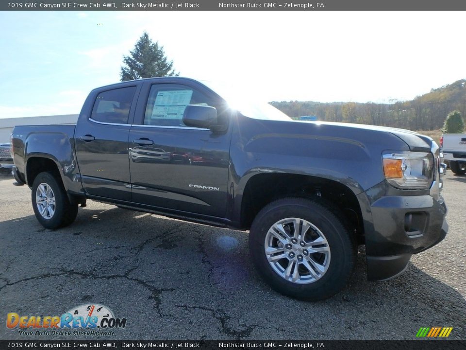 2019 GMC Canyon SLE Crew Cab 4WD Dark Sky Metallic / Jet Black Photo #3
