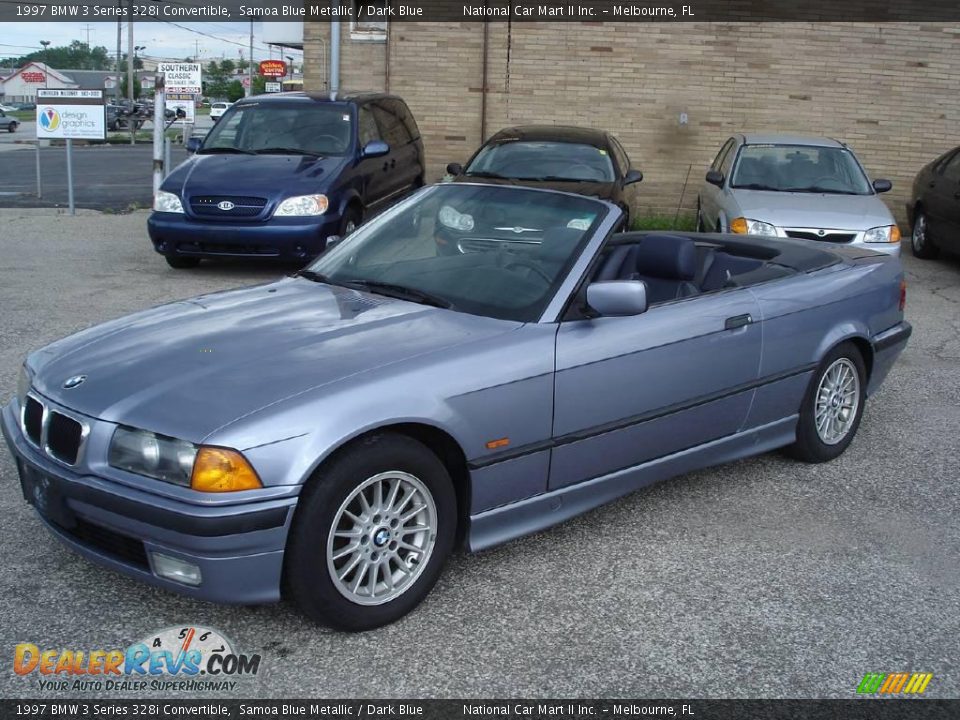 1997 BMW 3 Series 328i Convertible Samoa Blue Metallic / Dark Blue Photo #1