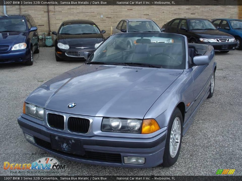 1997 BMW 3 Series 328i Convertible Samoa Blue Metallic / Dark Blue Photo #2