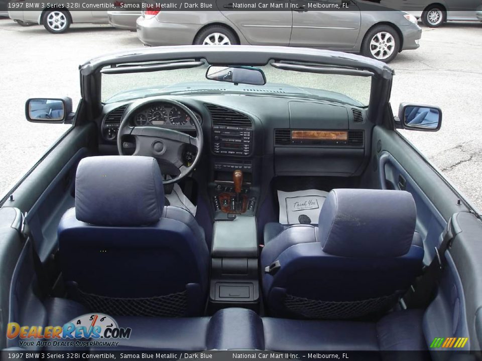 1997 BMW 3 Series 328i Convertible Samoa Blue Metallic / Dark Blue Photo #7