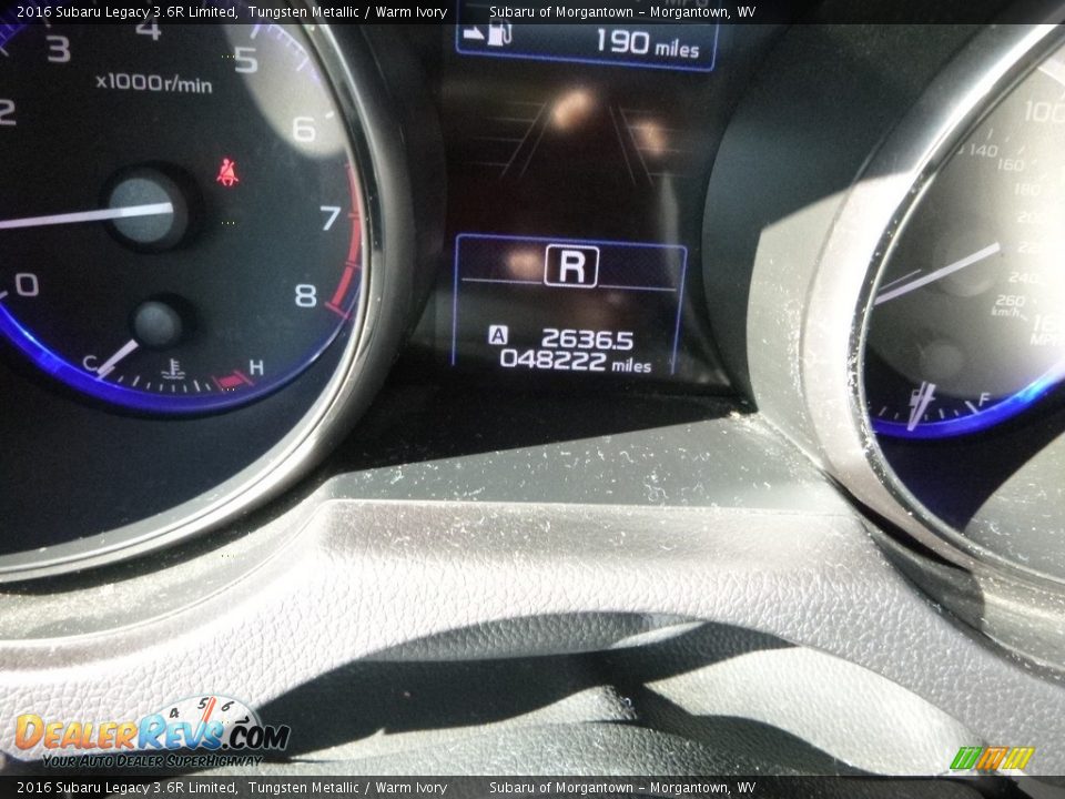 2016 Subaru Legacy 3.6R Limited Tungsten Metallic / Warm Ivory Photo #19