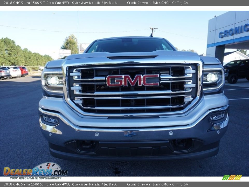 2018 GMC Sierra 1500 SLT Crew Cab 4WD Quicksilver Metallic / Jet Black Photo #2