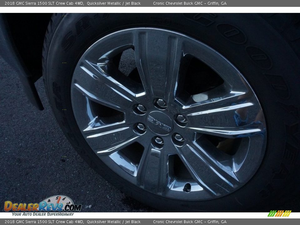 2018 GMC Sierra 1500 SLT Crew Cab 4WD Quicksilver Metallic / Jet Black Photo #8