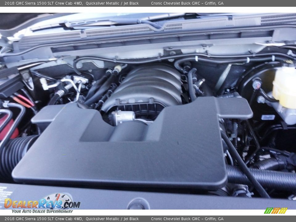 2018 GMC Sierra 1500 SLT Crew Cab 4WD Quicksilver Metallic / Jet Black Photo #10