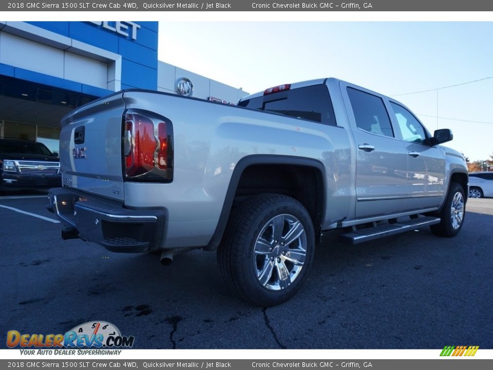 2018 GMC Sierra 1500 SLT Crew Cab 4WD Quicksilver Metallic / Jet Black Photo #12