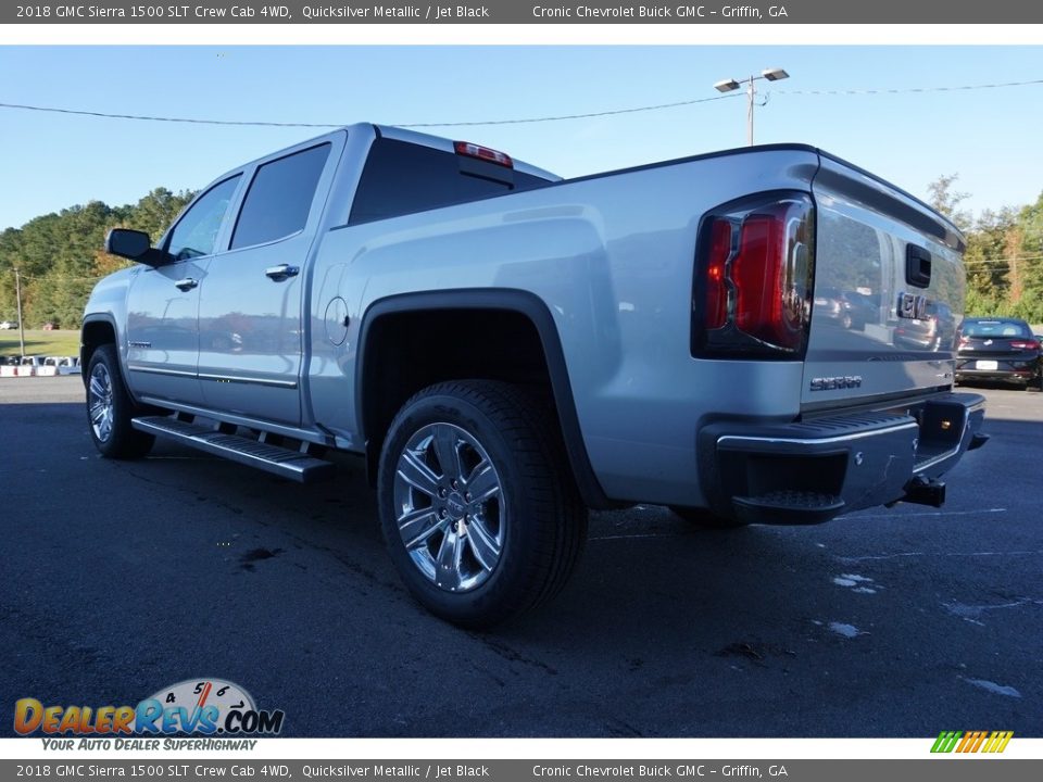 2018 GMC Sierra 1500 SLT Crew Cab 4WD Quicksilver Metallic / Jet Black Photo #14