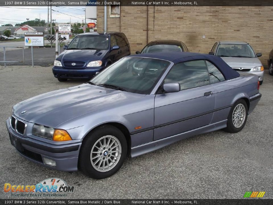 1997 BMW 3 Series 328i Convertible Samoa Blue Metallic / Dark Blue Photo #22